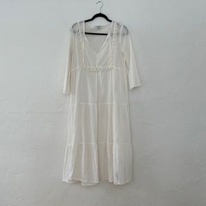 Madewell Medium Cotton Maxi Coverup - off white